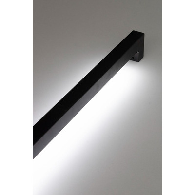 Aplique Luz Indirecta Miso Para Tubo Led 18w Negro Cie