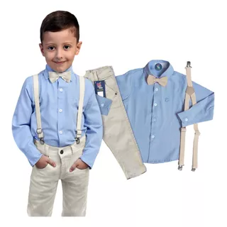 Roupa Social Infantil Bebe Festa Social Camisa Calça Kit