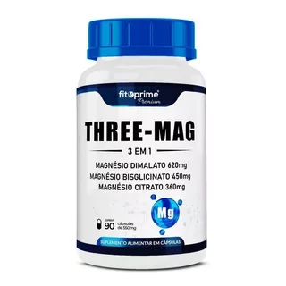 Tri Magnesio, 3 Em 1 - Di-malato, Bisglicinato, Citrato