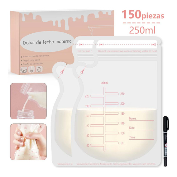 Bolsa De Almacenamiento De Leche Materna 250ml,150 Piezas