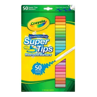  Crayola Super Tips Original 50 Plumones Delgados Marcadores