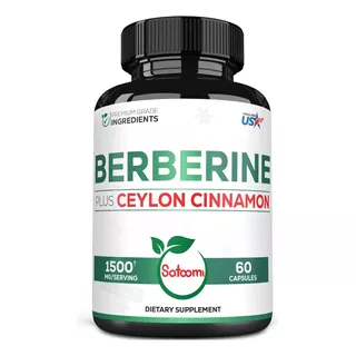 Berberine Berberina 60 Caps 1500mg Max Potencia Extra Fuerte