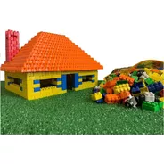 Multiblocos Blocos De Montar 200 Peças e Rodinhas Brinquedo