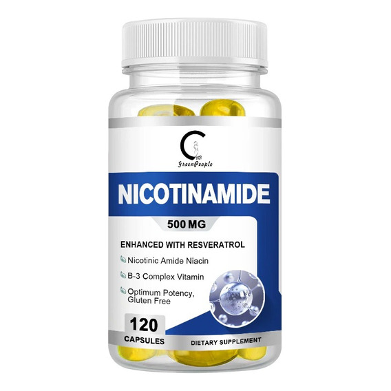 Antioxidante Nicotinamida 500mg + Resveratrol 120 Capsulas