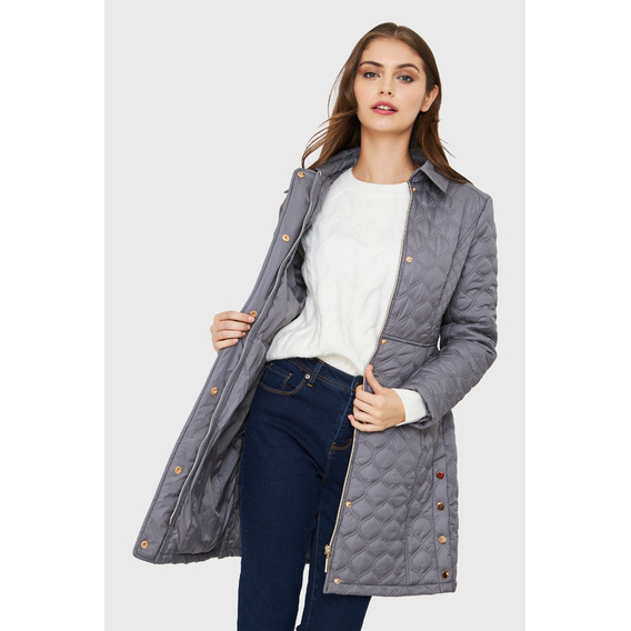 Parka Tipo Quilt Gris Nicopoly