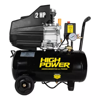 Compresor De Aire Electrico High Power 24 Lts 2hp 135 L/min Color Negro Fase Eléctrica Monofásica Frecuencia 60 Hz