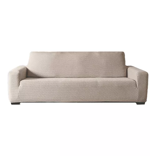 Cubre Sillon Sofá Niza Greige Elastico Stretch Color Beige