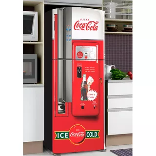 Adesivo Geladeira Decorativo Freezer Completo Coca Cola