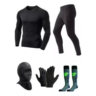 Remera Termica Calza Guantes Mascara Neoprene Medias Pro