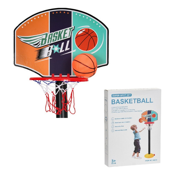 Mini Basquetball Tablero 1.15mts Canasta Balon Basket Niños
