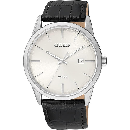 Reloj Citizen Bi5000-01a Quartz Mens, Acero Inoxidable Co Color de la correa Negro Color del bisel Plateado Color del fondo Blanco