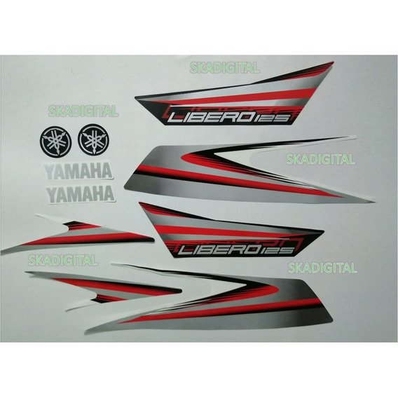 Kit Completo De Calcomanías Yamaha Libero 125 2016