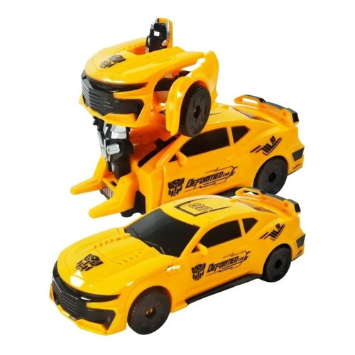 Vehiculo Transformers Se Transforma C/ Luz Sonido Jeg 52810 Color Amarillo Personaje Auto transformador