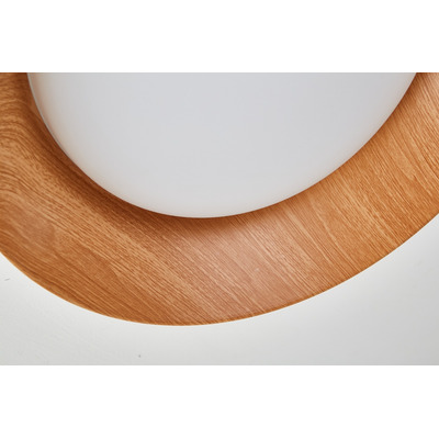 Plafon Led Well 36w Blanco Madera Deco Moderno 50cm Vig