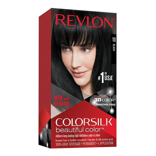 Tinte Revlon Colorsilk Negro T10 130ml Tono 1 Negro