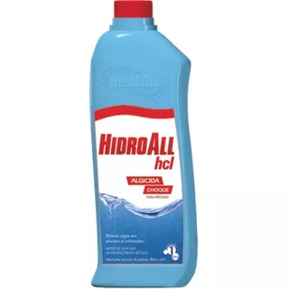 Algicida De Choque Hcl Hidroall 1 Litro