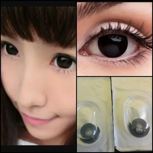 Pupilentes Halloween Cosplay Negro 14mm Zombie Cuotas sin inter s