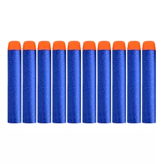 Refil Nerf Munição Dardos Arma Brinquedo 24un Cor Azul Desenho Liso
