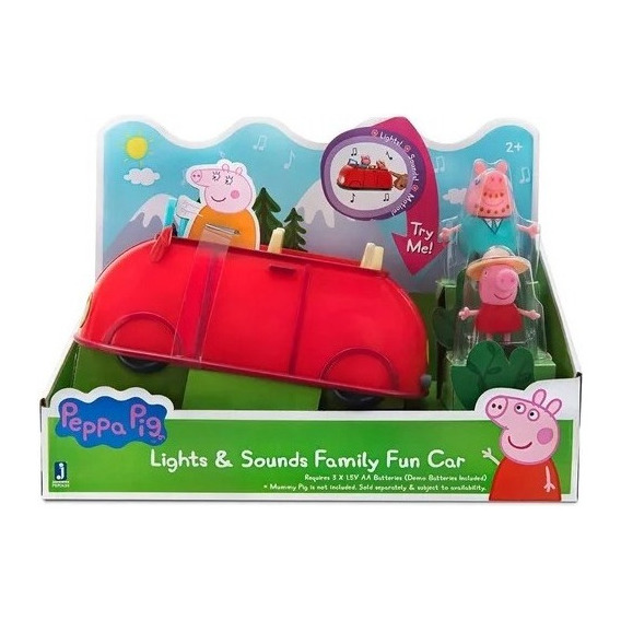 Carro Peppa Pig Con Luces Y Sonidos + 2 Figuras 