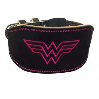 Cinturón Wonder Woman Cuero Para Pesas Bordado 5.5 PuLG