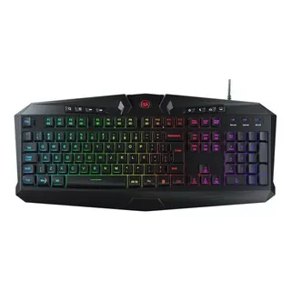 Teclado Gamer Redragon Harpe K503 Qwerty Português Brasil Cor Preto Com Luz Rgb