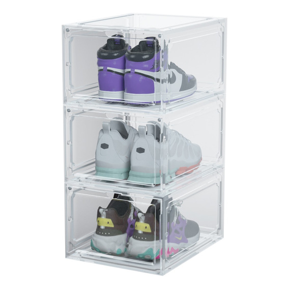 Caja Organizadora De Zapatos Set X3 Grueso Y Fuerte 34*27*19