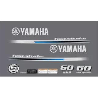 Adesivo Motor De Popa Yamaha F60 Hp 4 Tempos