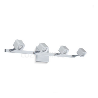 Aplique 2 Luces Cubo Spot Móvil Led Blanco Diseño Pal