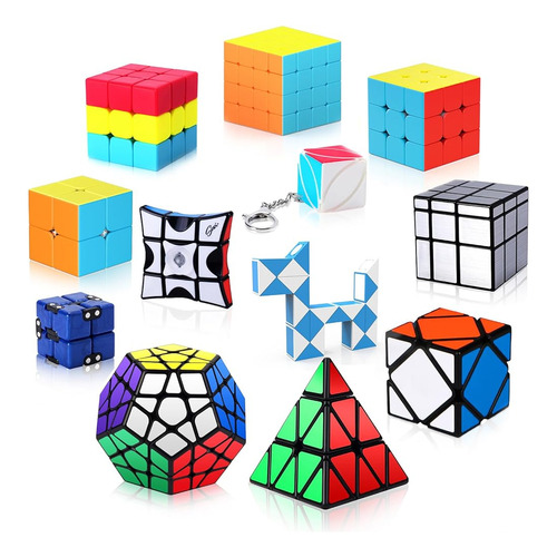 Vdealen 12 Pack Speed Cube Set Puzzle Cube Pack, 2x2 3x3 4x4