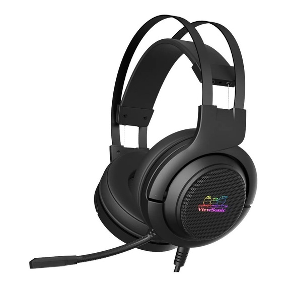 Auricular Gamer Microfono Viewsonic 5.1 Usb/plug Rgb Va300b Color Negro