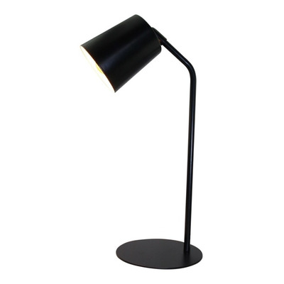 Velador De Mesa Escritorio Tromso Negro Apto Led Deco Cie