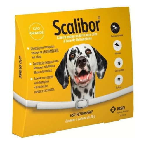 Collar antiparasitario para pulga MSD Scalibor para perro