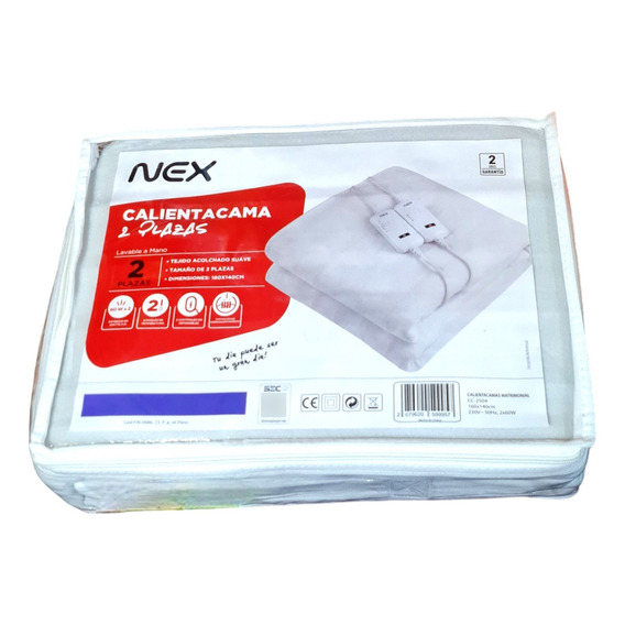 Calienta Cama Nex 2 Plazas Proteccion De Sobrecalientamiento