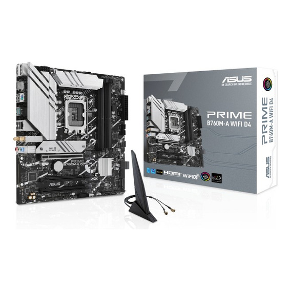 Motherboard Asus Prime B760m-a Wifi D4 Intel Lga1700 Color Negro