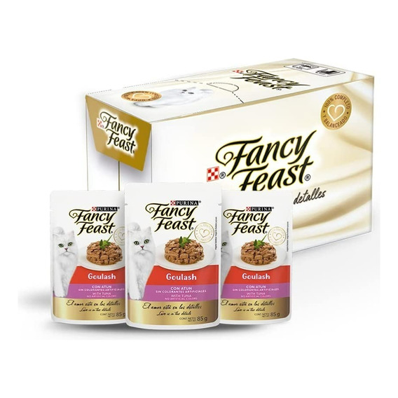 Purina Fancy Feast Goulash atún gato 12 sobres de 85gr