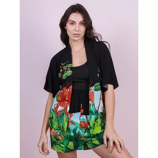 Conjunto Feminina ( Kimono+shorts ) Verão Estampas Florais