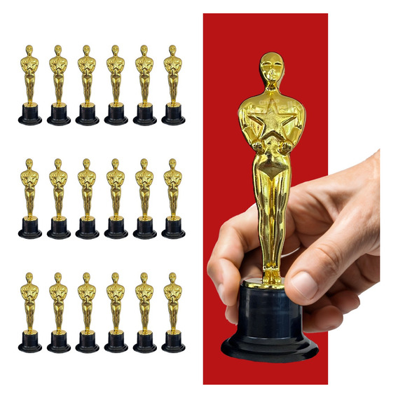 24 Estatuilla Dorado Premio Mini Oscar Hollywood Trofeo 12cm