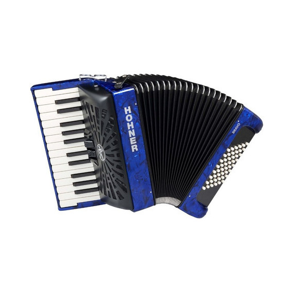 Acordeon Hohner Bravo Il 48 Bajos Azul Caja Cerrada