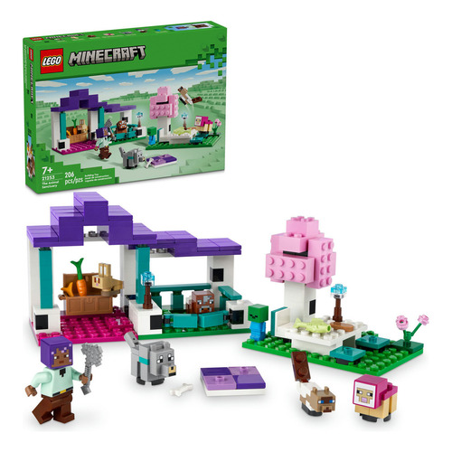 LEGO® Minecraft® El Santuario de Animales juguete de construcción inspirado en la acción del videojuego con animales y una figura de Efe  21253