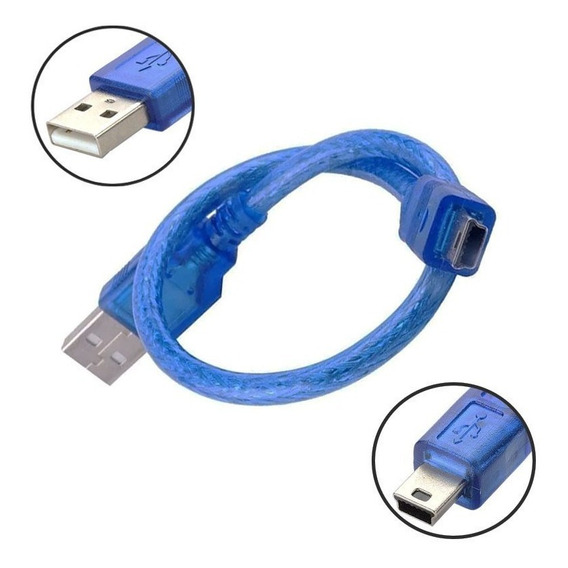 Cable Usb 2.0 Macho A Mini Usb Macho 5 Pines 30cms