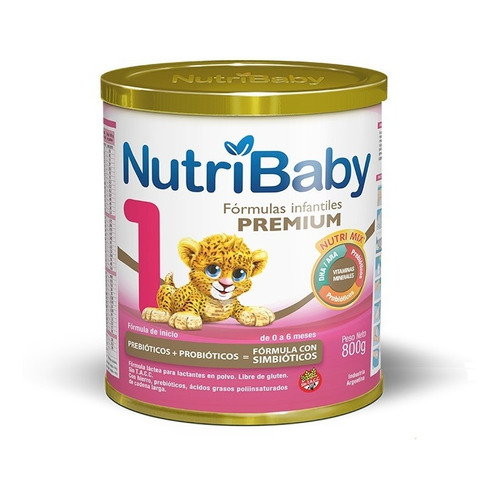 Leche de fórmula en polvo sin TACC Ethical Nutrition NutriBaby 1 en lata de 800g - 0  a 6 meses