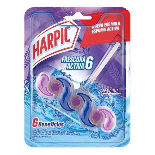 Harpic pastilla sanitaria frescura Activa 6 Canasta sólida 35g
