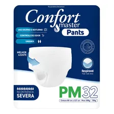 Fralda Geriátrica Adulto Confort Master Pants | Tamanho P/M | 32 Unidades