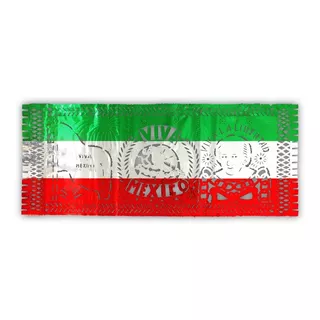 Decoración Reboso Grande Meta Tricolor Fiesta Mexicana 10 Pz