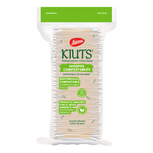 Hisopos Biodegradables De Algodon Kiuts Jaloma -500 Piezas