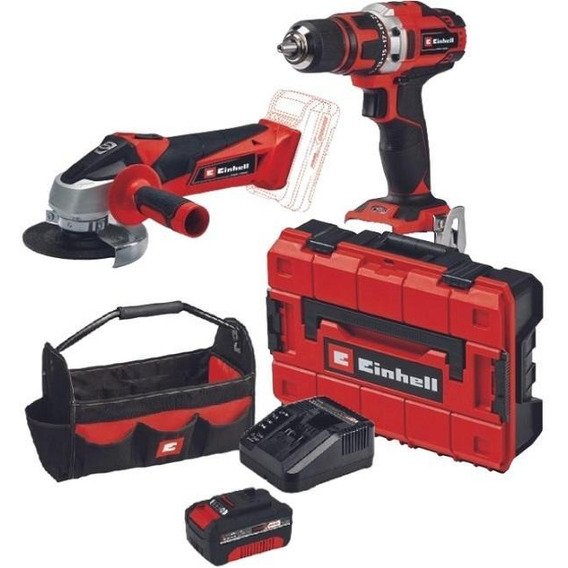 Pack Einhell Te-tk18/2 Taladro + Esmeril + Maleta 