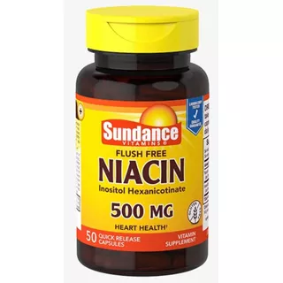 Vitamina B3 Niacina 500 Mg  Inocitol Sundance X 50 Capsulas