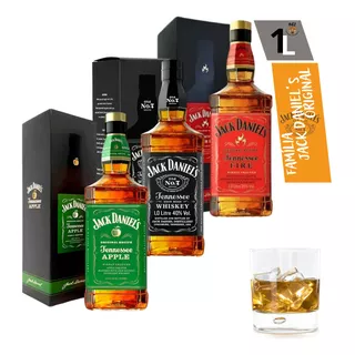 Whisky Jack Daniel's 1000 Ml Com Caixa E Selo - 3 Unidades