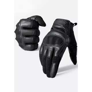 Guantes Moto Conducción En Cuero Con Touch Para Celular