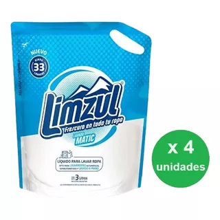 Caja Detergente Ropa Liquido Limzul 3000ml X4u - Dh Tienda